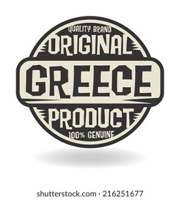 Abstract stamp with text Original Product of Greece, vector illustration