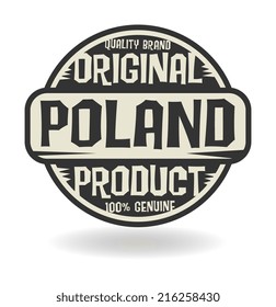 Abstract stamp with text Original Product of Poland, vector illustration