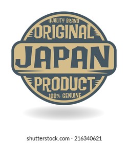 Abstract stamp with text Original Product of Japan, vector illustration