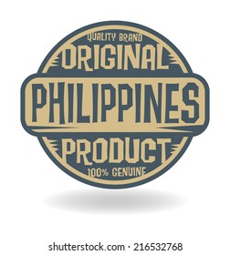 Abstract stamp with text Original Product of Philippines, vector illustration