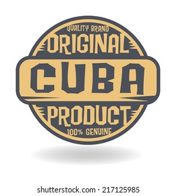 Abstract stamp with text Original Product of Cuba, vector illustration