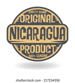 Abstract stamp with text Original Product of Nicaragua, vector illustration