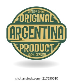 Abstract stamp with text Original Product of Argentina, vector illustration
