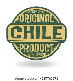 Abstract stamp with text Original Product of Chile, vector illustration