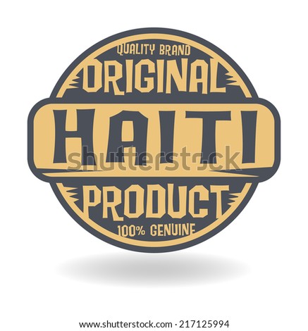 Abstract stamp with text Original Product of Haiti, vector illustration