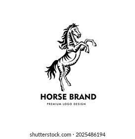 abstract standing horse vector illustration