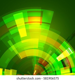 Abstract star background in green color. Futuristic technology style. Modern background for your presentations. Vector illustration