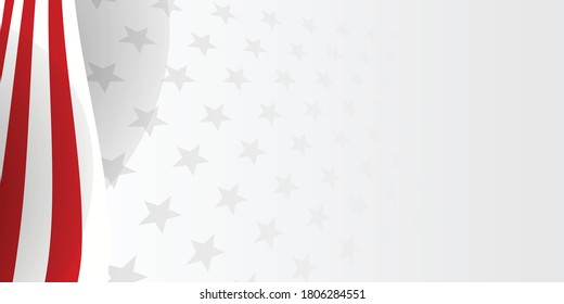 Abstract star background for greeting card with line stripe ribbon in national flag colors. Vector illustration