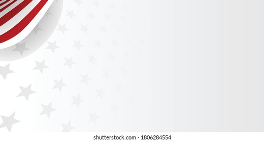 Abstract star background for greeting card with line stripe ribbon in national flag colors. Vector illustration