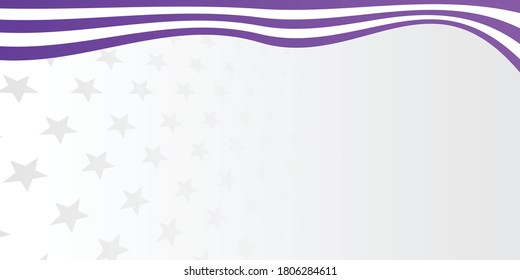 Abstract star background for greeting card with line stripe ribbon in national flag colors. Vector illustration