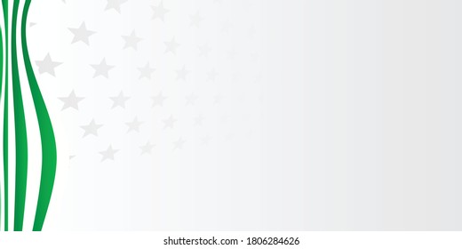 Abstract star background for greeting card with line stripe ribbon in national flag colors. Vector illustration