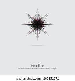 Abstract star background. Isolated. Vector illustration