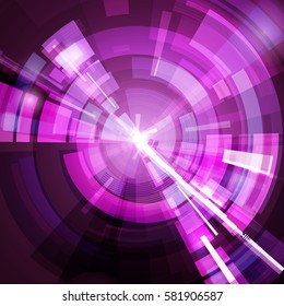 Abstract star background in purple color. Futuristic technology style. Modern background for your presentations. Vector illustration