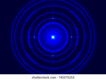 Abstract star background with space mandala. Background for sites, banners, hats. Vector illustration.