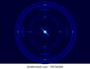 Abstract star background with space mandala. Background for sites, banners, hats. Vector illustration.