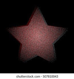 Abstract Star Background. Vector Dots Design Element. Engraving dotted texture. 