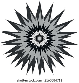 Abstrakter Stern auf Schwarz-Weiß. Vektordatei für Designs.