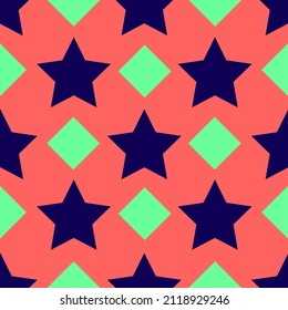 abstract star bright and colorful seamless vector pattern