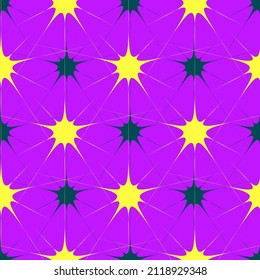 abstract star bright and colorful seamless vector pattern