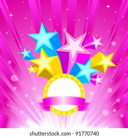 Abstract Star Burst Background