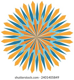abstract star burst mandala design for decoration and designing