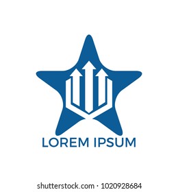 Abstract star business vector logo template. 