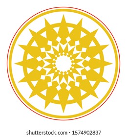 Abstract star in the circle.