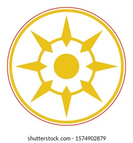Abstract star in the circle.