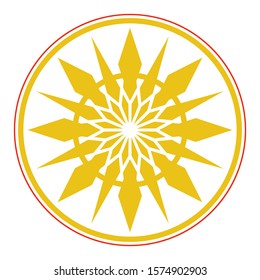 Abstract star in the circle.