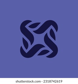 logotipo de la tecnología de forma circular de estrella abstracta