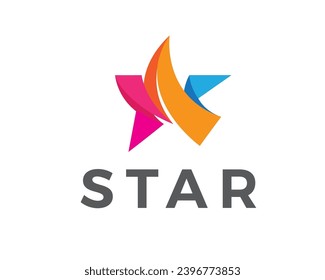 abstract star color full logo icon symbol design template illustration inspiration