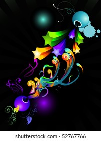 abstract star color vector
