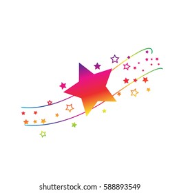 Abstract star colorful background