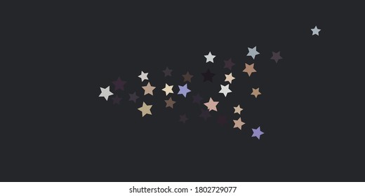 Confesti de estrella abstracta. Cae el fondo de la estrella. Las estrellas al azar brillan en un fondo oscuro. Confeti volador. Adecuado para tu diseño, tarjetas, invitaciones, regalos.