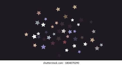 Confesti de estrella abstracta. Cae el fondo de la estrella. Las estrellas al azar brillan en un fondo oscuro. Confeti volador. Adecuado para tu diseño, tarjetas, invitaciones, regalos.
