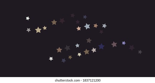 Confesti de estrella abstracta. Cae el fondo de la estrella. Las estrellas al azar brillan en un fondo oscuro. Confeti volador. Adecuado para tu diseño, tarjetas, invitaciones, regalos.