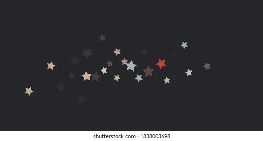 Confesti de estrella abstracta. Cae el fondo de la estrella. Las estrellas al azar brillan en un fondo oscuro. Confeti volador. Adecuado para tu diseño, tarjetas, invitaciones, regalos.