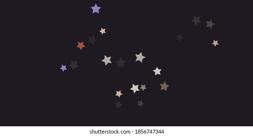 Abstract star confetti. Falling star background. Random stars shine on a dark background. Flying confetti. Suitable for your design, cards, invitations, gifts.