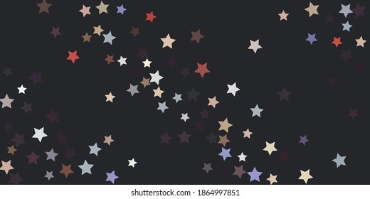 Abstract star confetti. Falling star background. Random stars shine on a dark background. Flying confetti. Suitable for your design, cards, invitations, gifts.