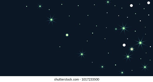 Abstract star of confetti. Falling starry background. Random stars shine on a black background. The dark sky with shining stars. Flying confetti. Suitable for your design, cards, invitations, gifts.