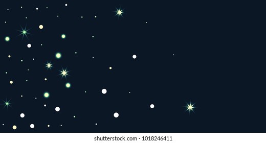 Abstract star of confetti. Falling starry background. Random stars shine on a black background. The dark sky with shining stars. Flying confetti. Suitable for your design, cards, invitations, gifts.