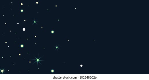 Abstract star of confetti. Falling starry background. Random stars shine on a black background. The dark sky with shining stars. Flying confetti. Suitable for your design, cards, invitations, gifts.
