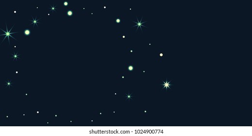Abstract star of confetti. Falling starry background. Random stars shine on a black background. The dark sky with shining stars. Flying confetti. Suitable for your design, cards, invitations, gifts.