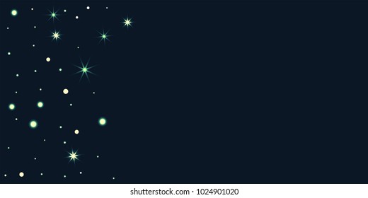 Abstract star of confetti. Falling starry background. Random stars shine on a black background. The dark sky with shining stars. Flying confetti. Suitable for your design, cards, invitations, gifts.