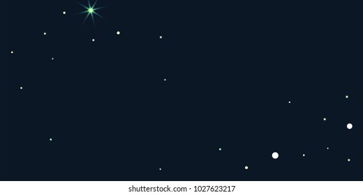 Abstract star of confetti. Falling starry background. Random stars shine on a black background. The dark sky with shining stars. Flying confetti. Suitable for your design, cards, invitations, gifts.