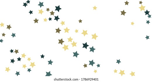 Abstract star of confetti. Falling starry background. Random stars shine on background.  Flying confetti. Suitable for your design, cards, invitations, gifts. 