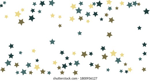 Abstract star of confetti. Falling starry background. Random stars shine on background.  Flying confetti. Suitable for your design, cards, invitations, gifts. 