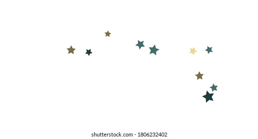 Abstract star of confetti. Falling starry background. Random stars shine on background.  Flying confetti. Suitable for your design, cards, invitations, gifts. 