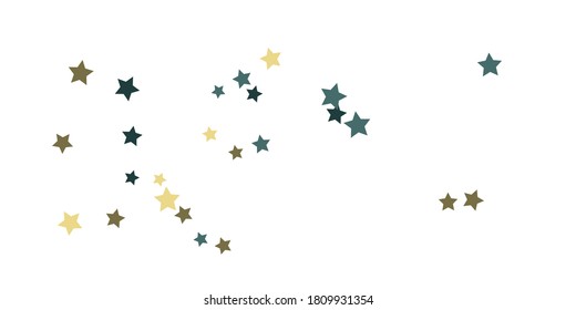 Estrella abstracta de confetti. Se está cayendo el fondo estrellado. Las estrellas al azar brillan en segundo plano.  Confeti volador. Adecuado para tu diseño, tarjetas, invitaciones, regalos. 