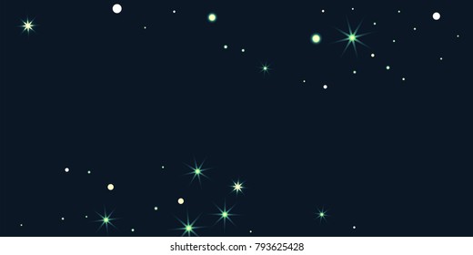 Abstract star of confetti. Falling starry background. Random stars shine on a black background. The dark sky with shining stars. Flying confetti. Suitable for your design, cards, invitations, gifts.